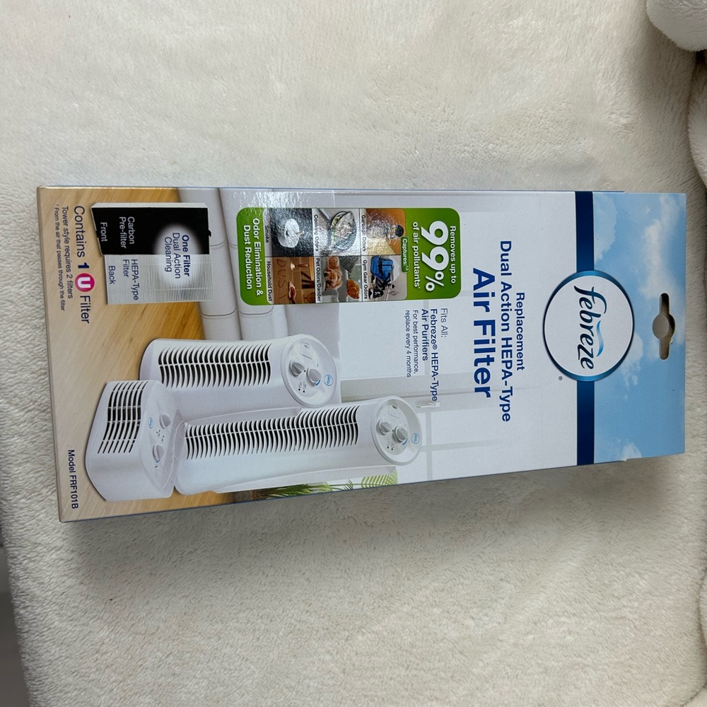 Febreze Replacement Dual Action‎ HEPA-Type Air Purifier Filter, U Filter